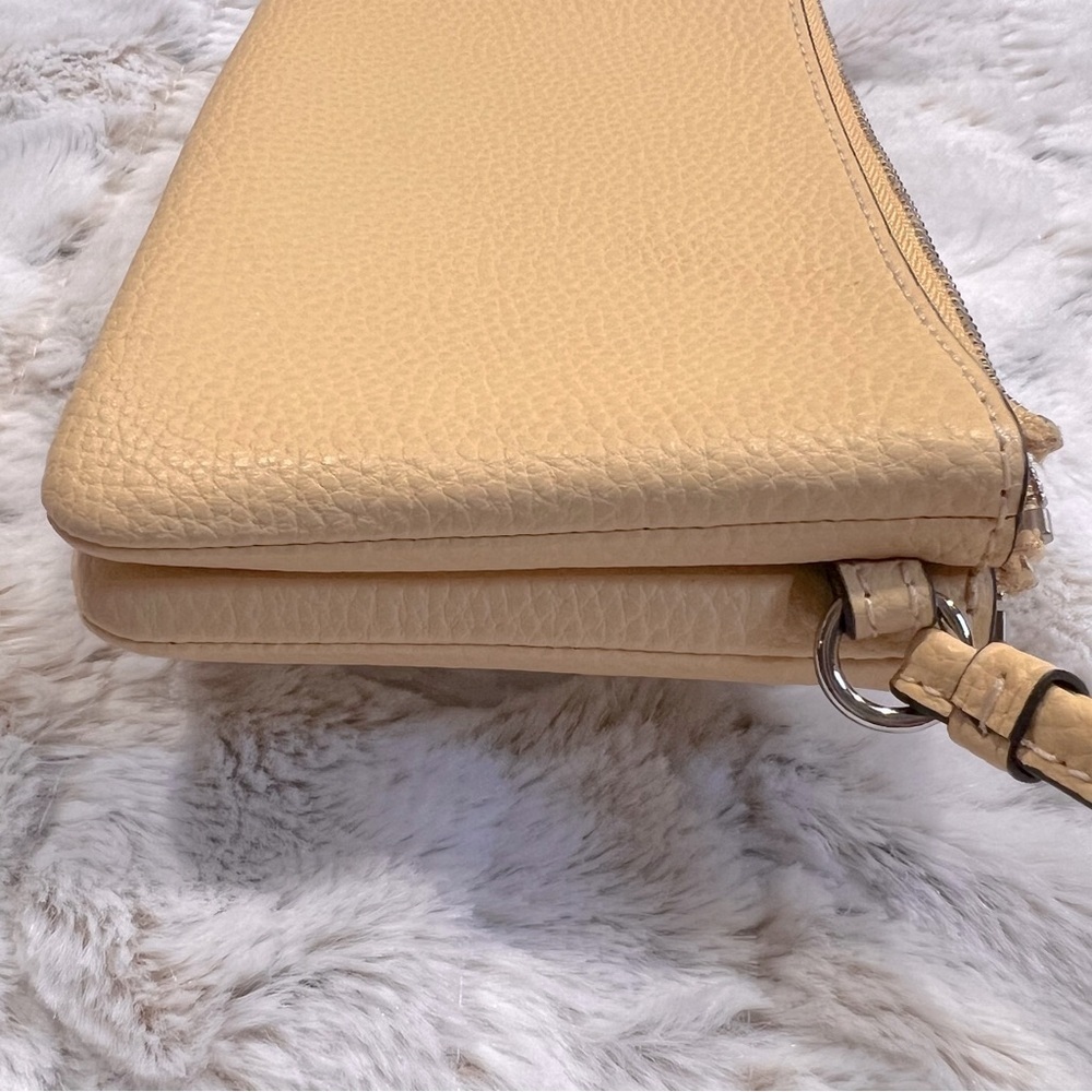 NWOT Coach Retro Yellow Double Corner Zip Wristlet - Picture 7 of 8